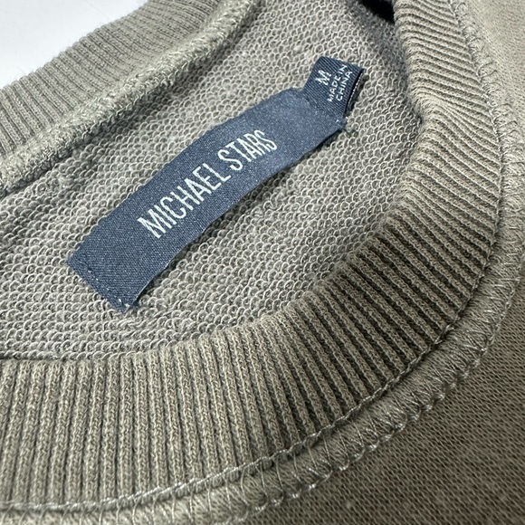 Men’s Michael Starts Crew Neck Sweatshirt, Green, Size Medium - Picture 6 of 10